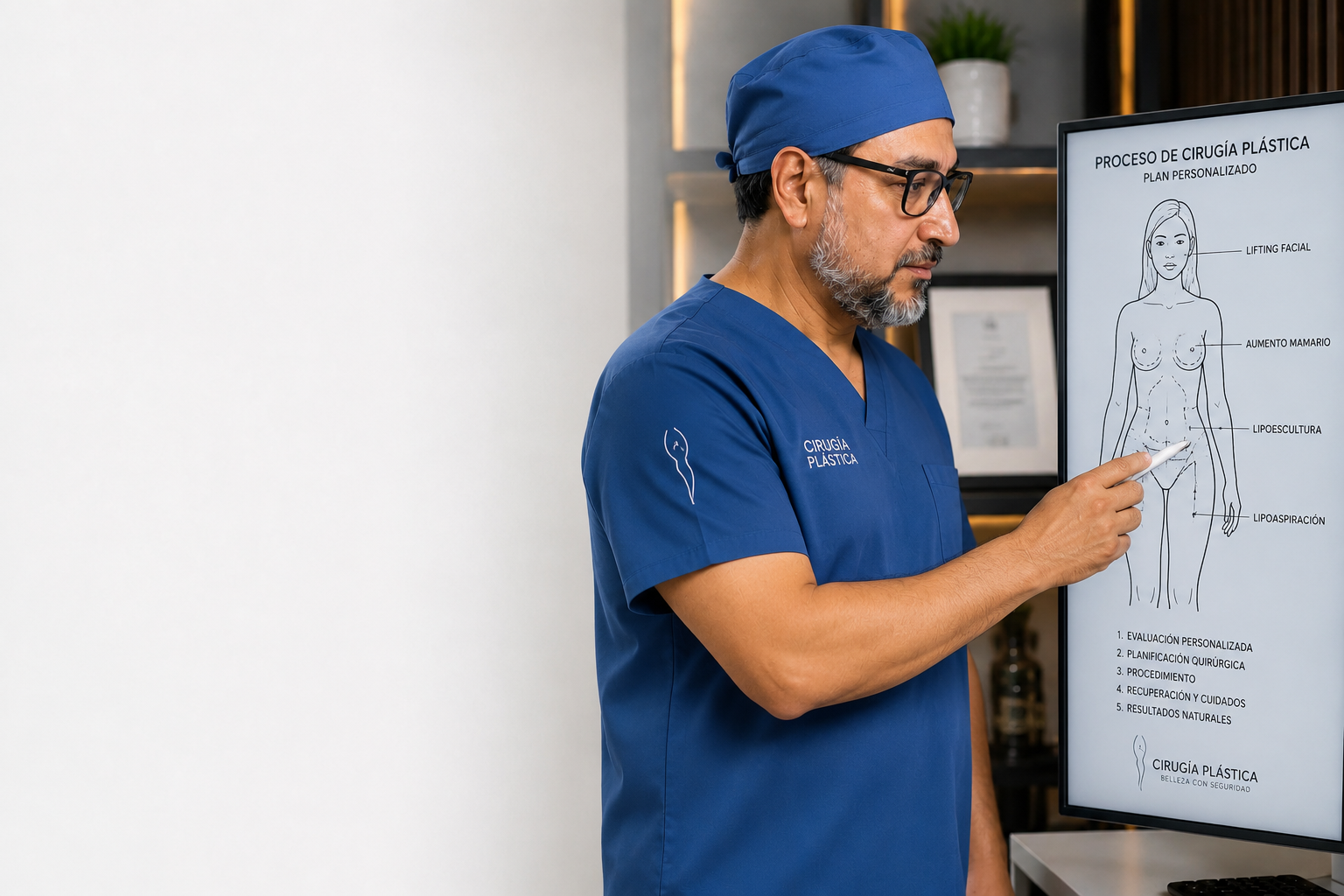Dr. Josué Lara analizando estudios médicos en pantalla para un diagnóstico preciso